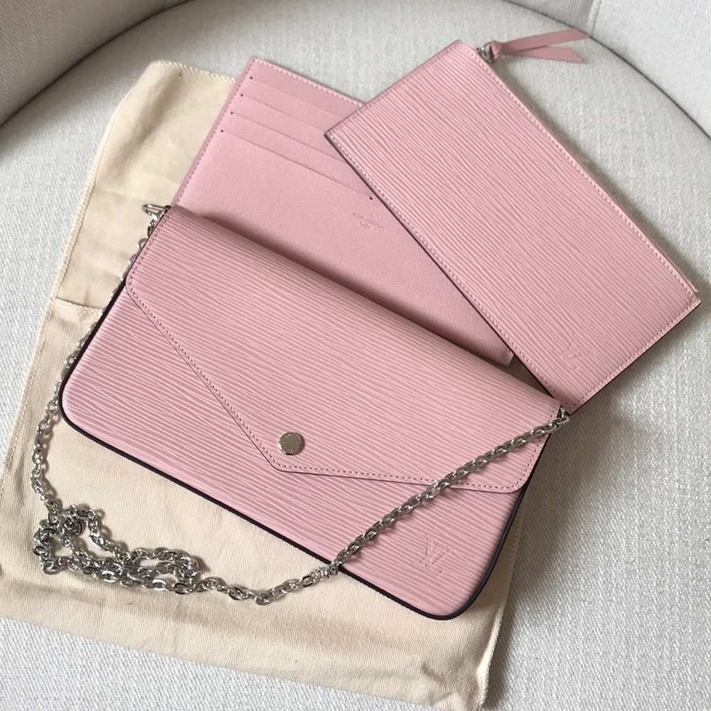 •Louis Vuitton• epi Pochette Felicie Rose Ball.. - Picture 3 of 8